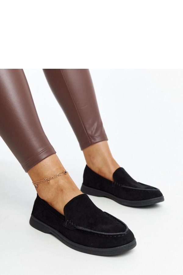 Black Mocassin in Moccasins, Loafers with Fabric and Heel Height