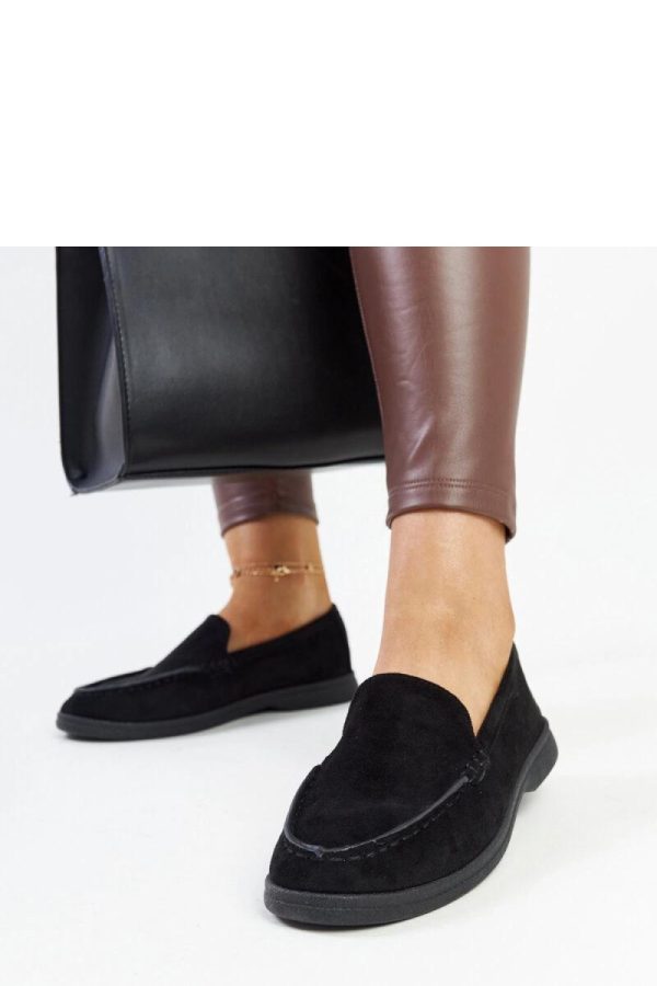 Black Mocassin in Moccasins, Loafers with Fabric and Heel Height