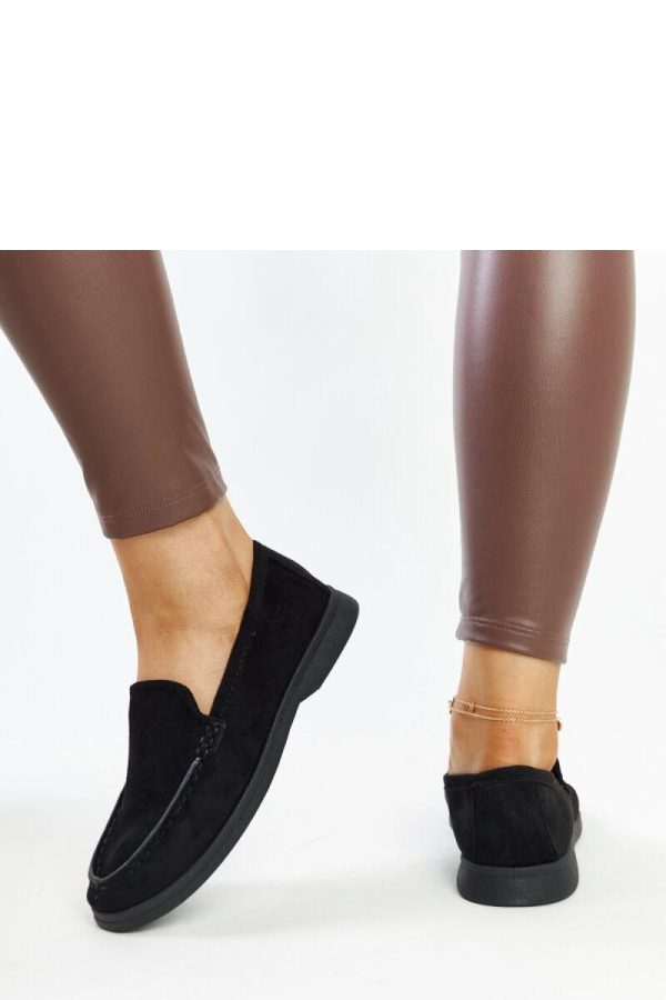 Black Mocassin in Moccasins, Loafers with Fabric and Heel Height