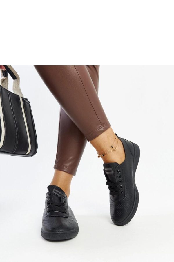 Black Sneakers in Women`s Athletic Shoes, Trainers, Sneakers with Fabric and Heel Height
