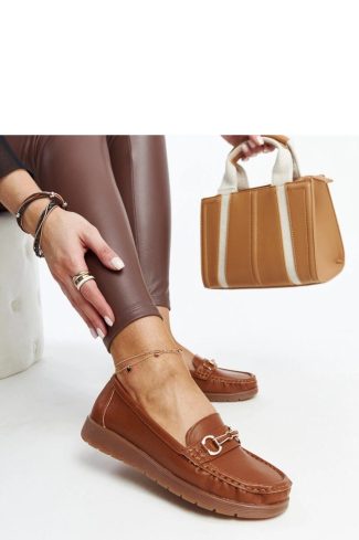 1061104 Brown Mocassin....Fabric and Heel Height