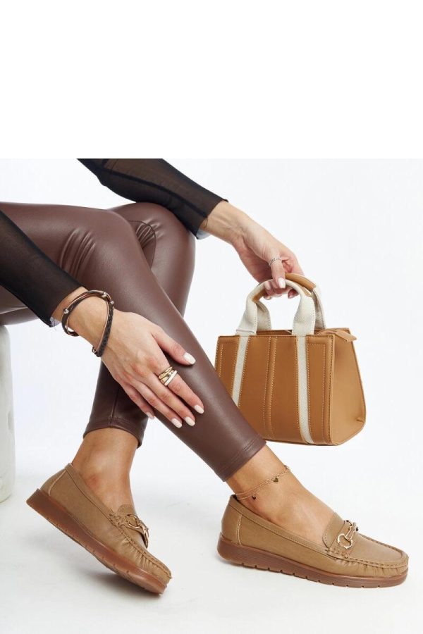 Beige Mocassin.Fabric and Heel Height