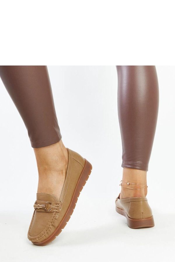 Beige Mocassin.Fabric and Heel Height