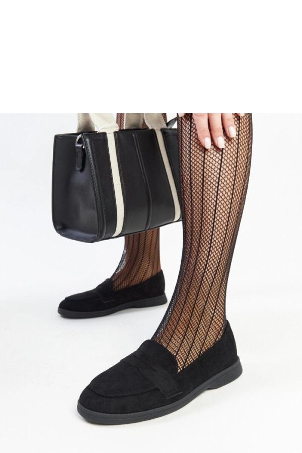 Black Mocassin in Moccasins, Loafers with Fabric and Heel Height