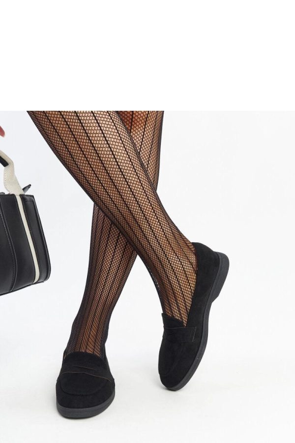 Black Mocassin in Moccasins, Loafers with Fabric and Heel Height