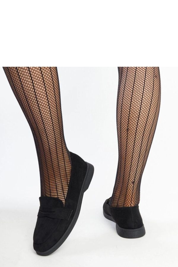 Black Mocassin in Moccasins, Loafers with Fabric and Heel Height