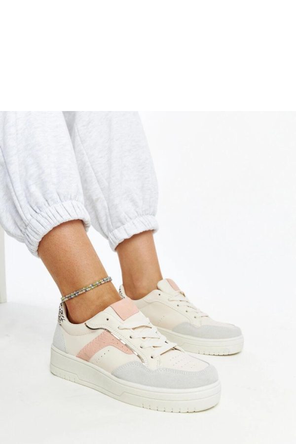Beige Sport Shoes in Women`s Athletic Shoes, Trainers, Sneakers with Heel Height