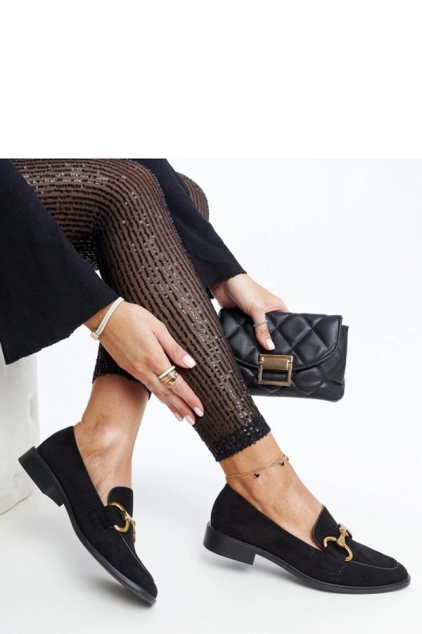 Black Mocassin in Moccasins, Loafers with Fabric and Heel Height