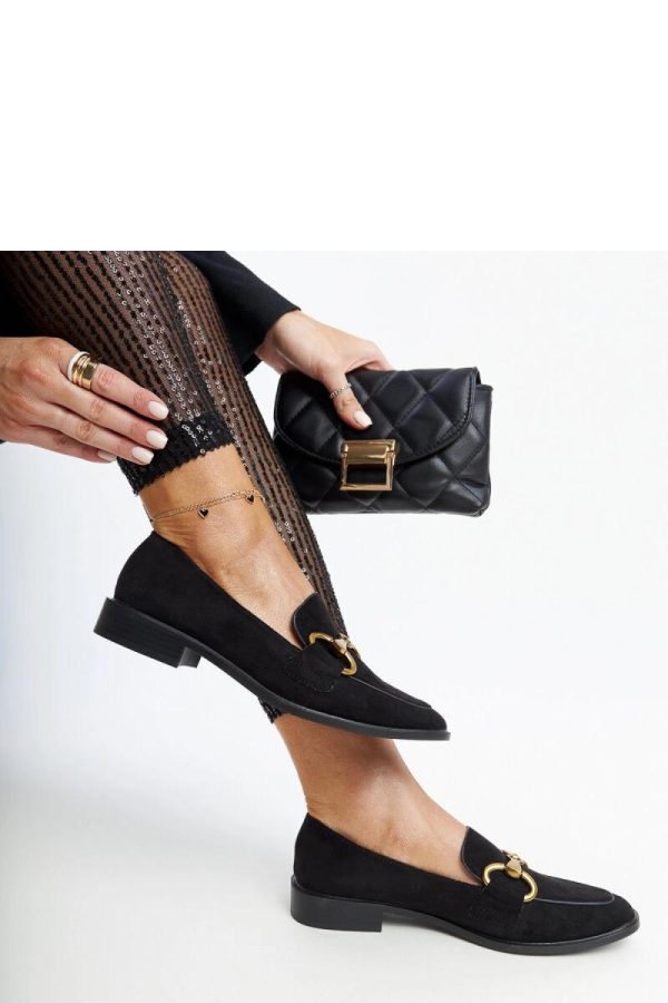 Black Mocassin in Moccasins, Loafers with Fabric and Heel Height
