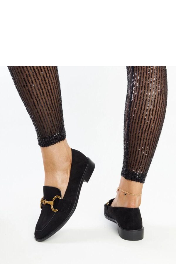 Black Mocassin in Moccasins, Loafers with Fabric and Heel Height