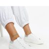 1061181.jpg White Sneakers in Women`s Athletic Shoes, Trainers, Sneakers with Fabric and Heel Height