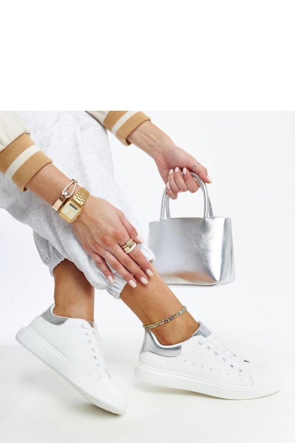 White Sneakers in Women`s Athletic Shoes, Trainers, Sneakers with Fabric and Heel Height