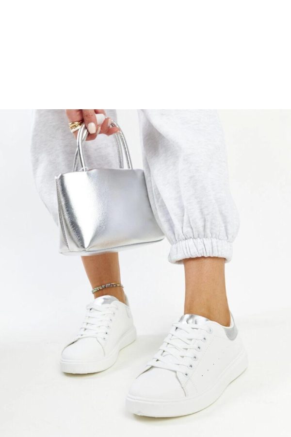 White Sneakers in Women`s Athletic Shoes, Trainers, Sneakers with Fabric and Heel Height