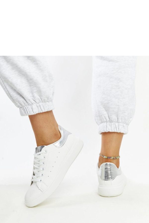 White Sneakers in Women`s Athletic Shoes, Trainers, Sneakers with Fabric and Heel Height