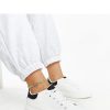 White Sneakers in Women`s Athletic Shoes, Trainers, Sneakers with Fabric and Heel Height