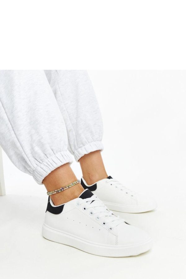 White Sneakers in Women`s Athletic Shoes, Trainers, Sneakers with Fabric and Heel Height
