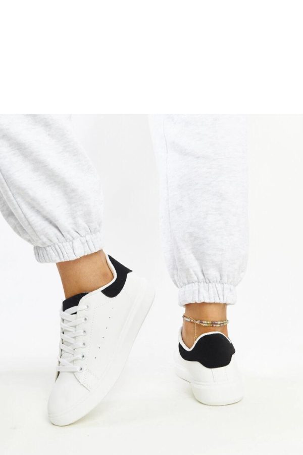 White Sneakers in Women`s Athletic Shoes, Trainers, Sneakers with Fabric and Heel Height