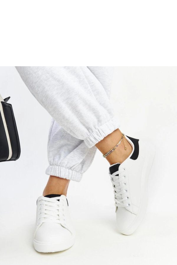 White Sneakers in Women`s Athletic Shoes, Trainers, Sneakers with Fabric and Heel Height