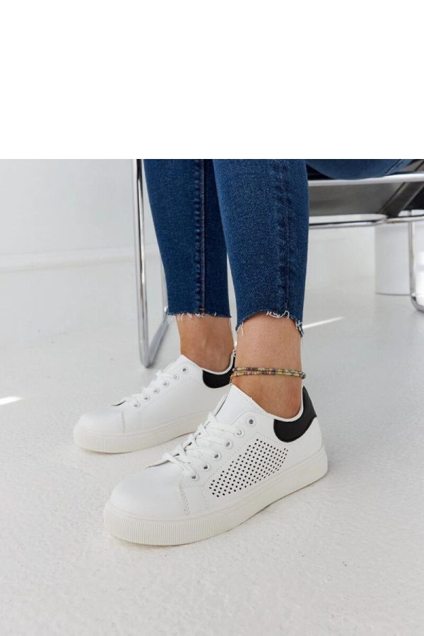 White Sport Shoes in Women`s Athletic Shoes, Trainers, Sneakers with Fabric and Heel Height