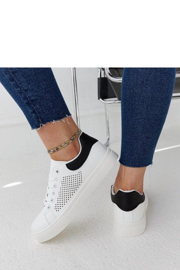 White Sport Shoes in Women`s Athletic Shoes, Trainers, Sneakers with Fabric and Heel Height