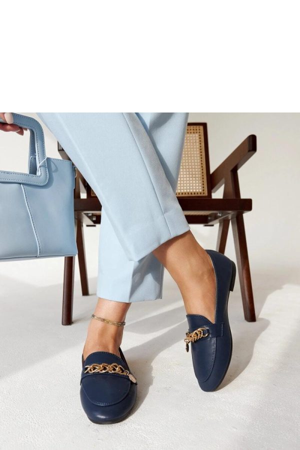 Blue Mocassin.Fabric and Heel Height
