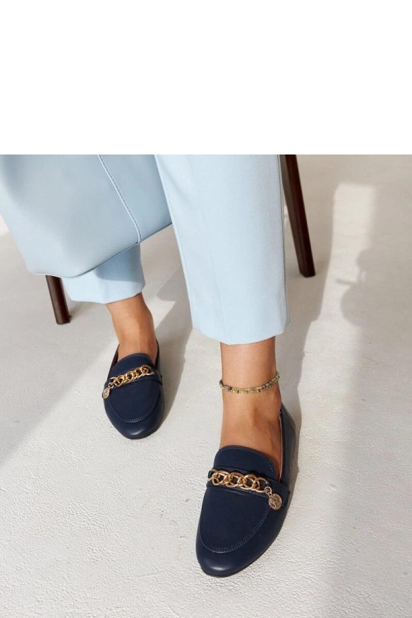 Blue Mocassin.Fabric and Heel Height
