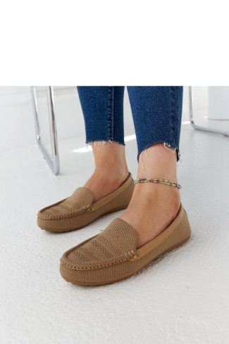 Brown Mocassin in Moccasins, Loafers with Fabric and Heel Height