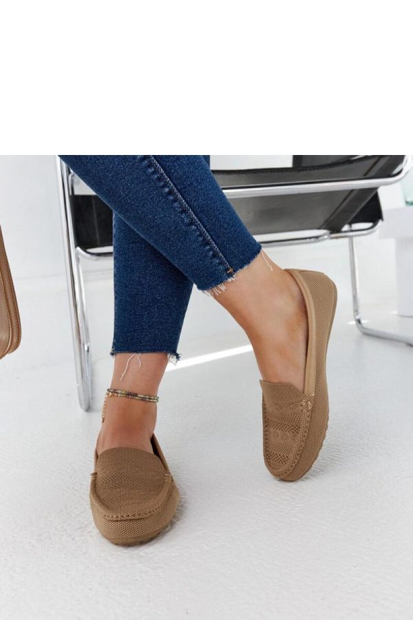 Brown Mocassin in Moccasins, Loafers with Fabric and Heel Height