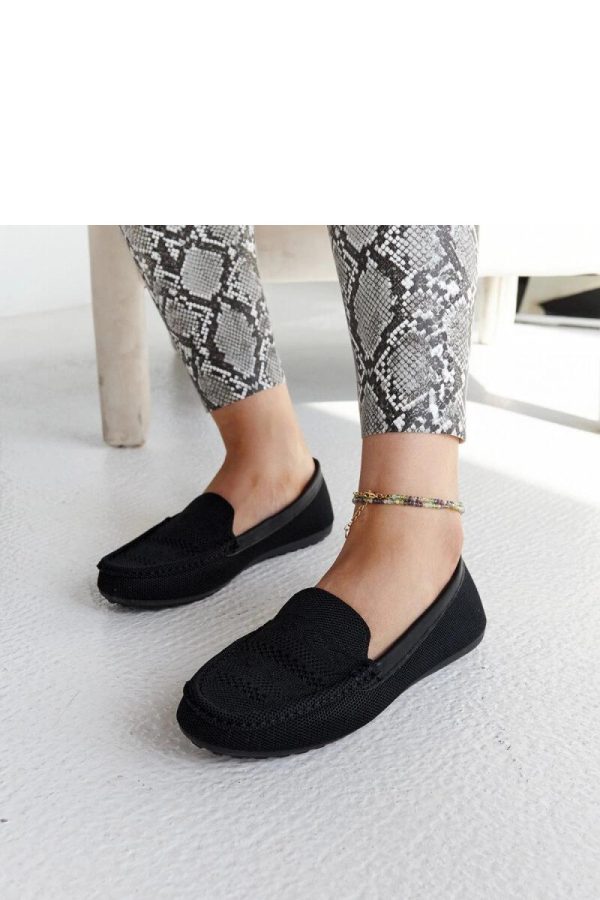 Black Mocassin in Moccasins, Loafers with Fabric and Heel Height