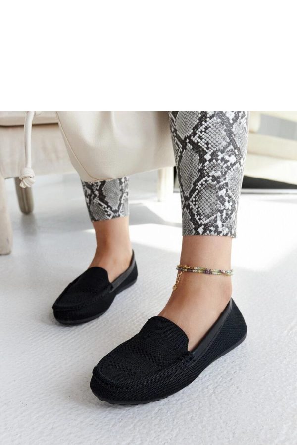 Black Mocassin in Moccasins, Loafers with Fabric and Heel Height