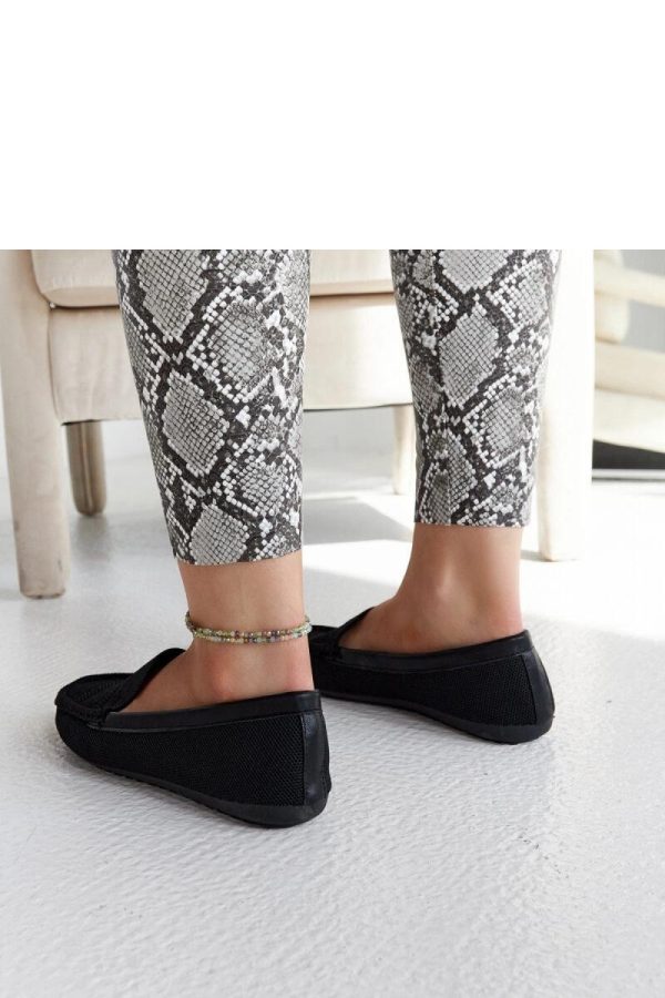 Black Mocassin in Moccasins, Loafers with Fabric and Heel Height