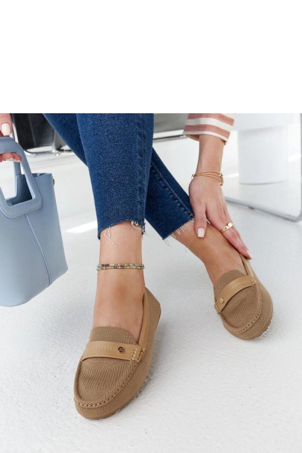 Brown Mocassin in Moccasins, Loafers with Fabric and Heel Height
