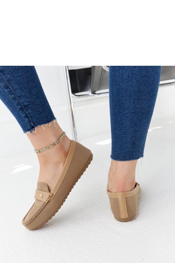 Brown Mocassin in Moccasins, Loafers with Fabric and Heel Height