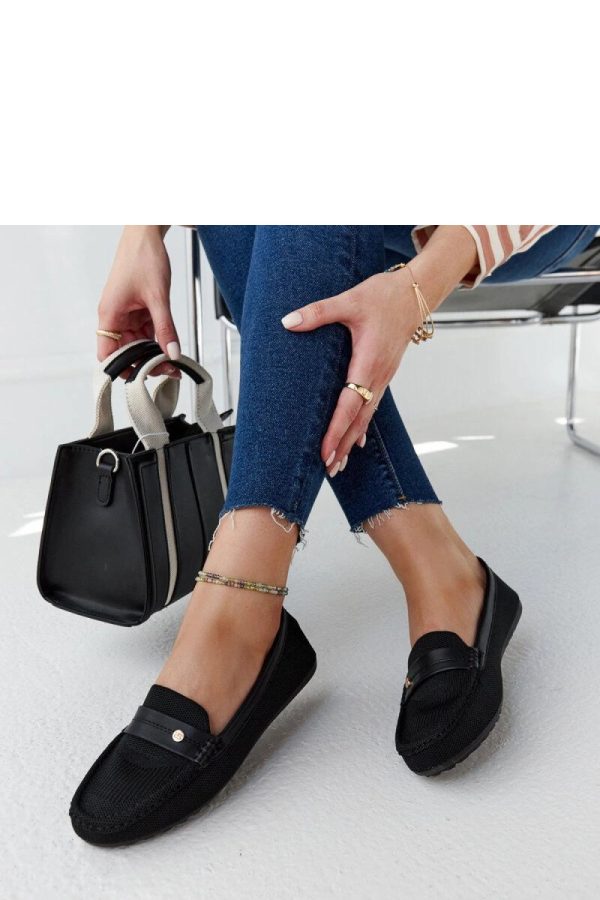 Black Mocassin in Moccasins, Loafers with Fabric and Heel Height