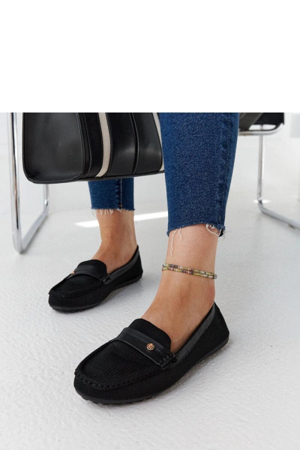 Black Mocassin in Moccasins, Loafers with Fabric and Heel Height