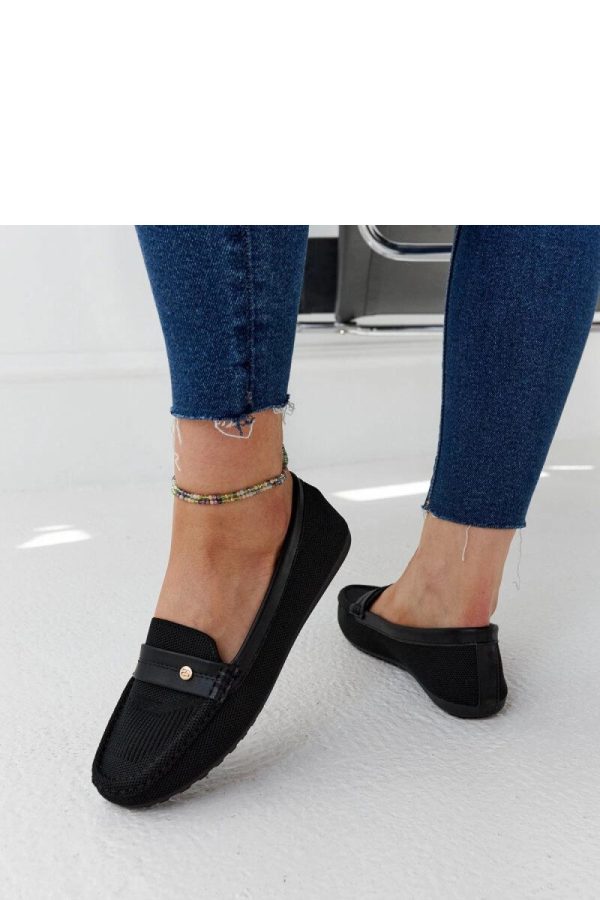 Black Mocassin in Moccasins, Loafers with Fabric and Heel Height