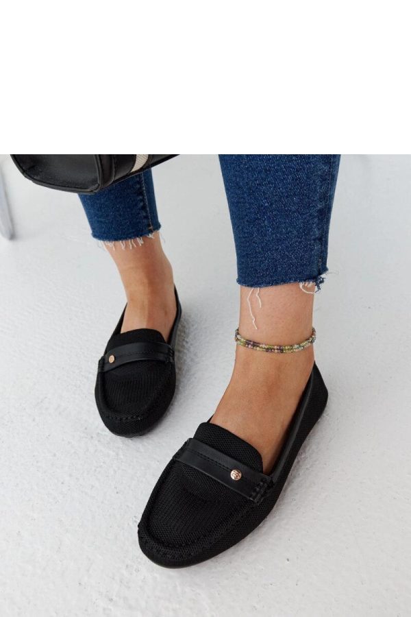 Black Mocassin in Moccasins, Loafers with Fabric and Heel Height