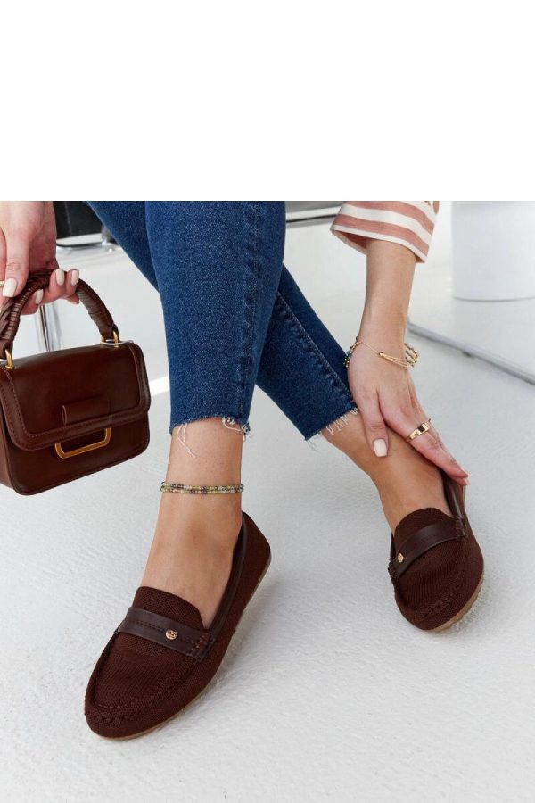 Brown Mocassin in Moccasins, Loafers with Fabric and Heel Height