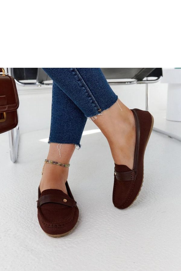 Brown Mocassin in Moccasins, Loafers with Fabric and Heel Height