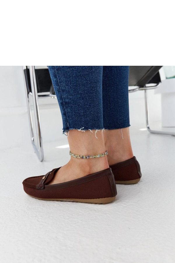 Brown Mocassin in Moccasins, Loafers with Fabric and Heel Height