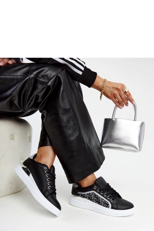 Black Platform Sneakers in Women`s Athletic Shoes, Trainers, Sneakers with Heel Height