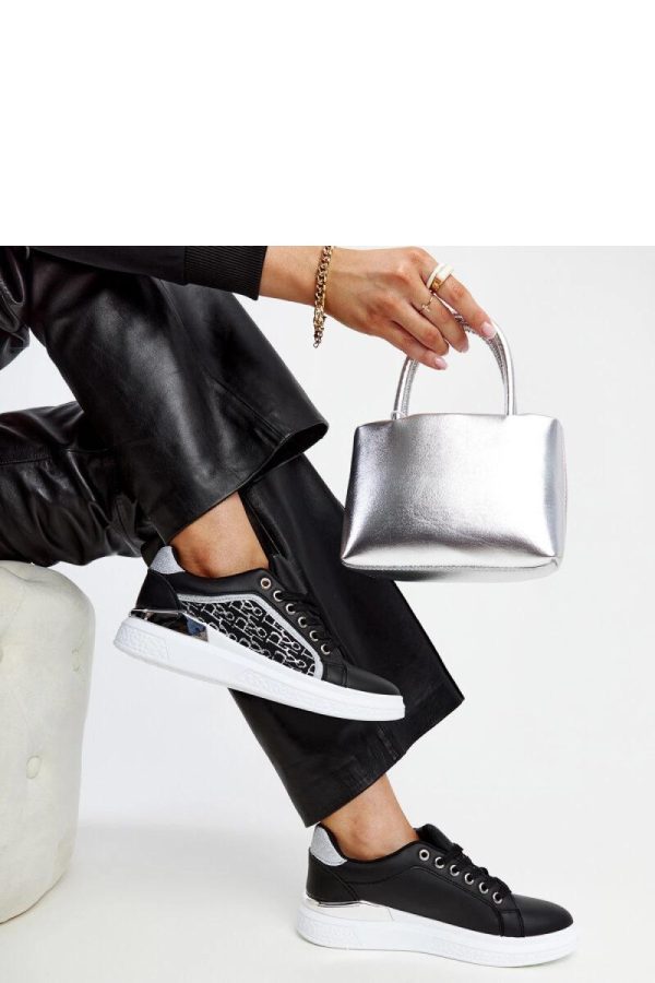 Black Platform Sneakers in Women`s Athletic Shoes, Trainers, Sneakers with Heel Height