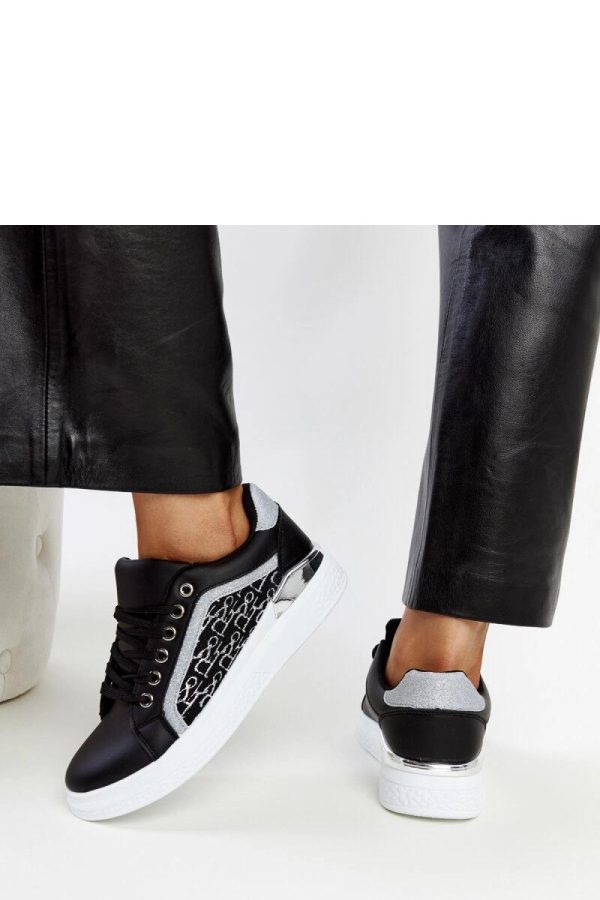 Black Platform Sneakers in Women`s Athletic Shoes, Trainers, Sneakers with Heel Height