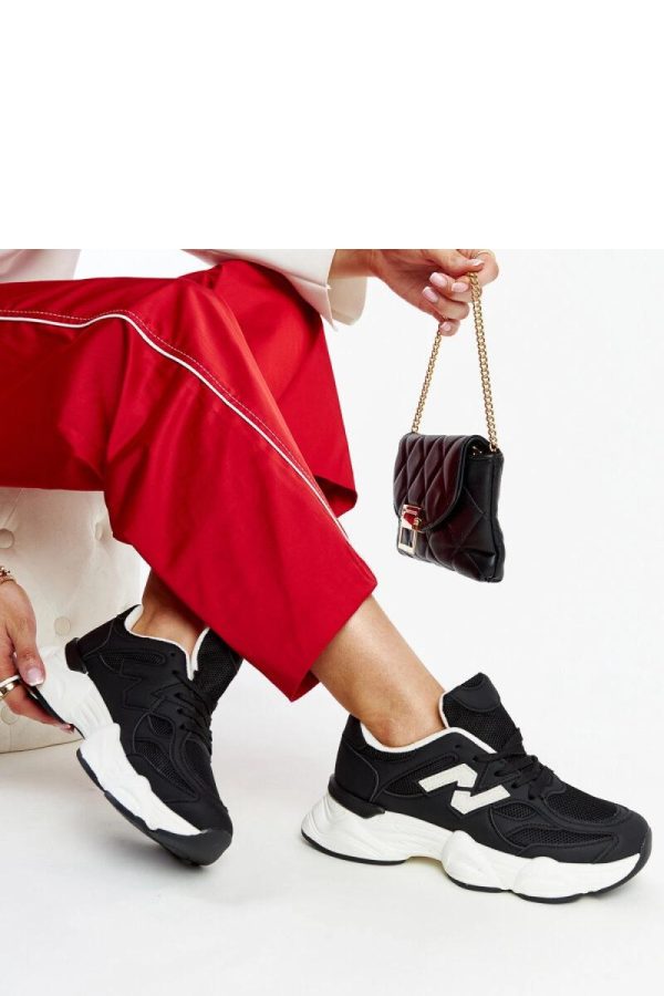 Black Sport Shoes in Women`s Athletic Shoes, Trainers, Sneakers with Heel Height