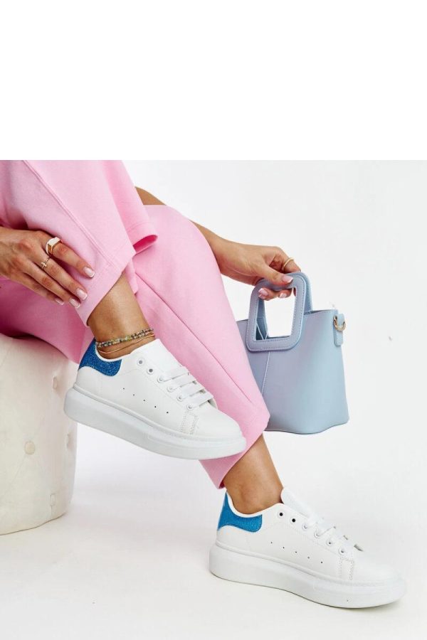 White Sport Shoes..Fabric and Heel Height