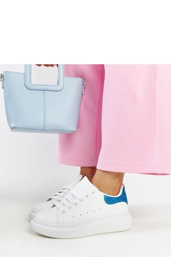 White Sport Shoes..Fabric and Heel Height
