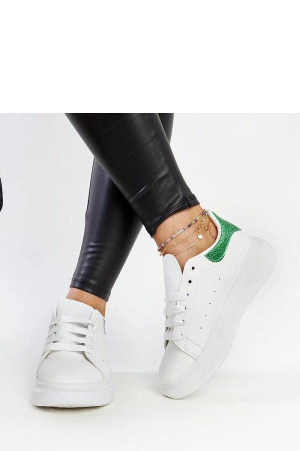 White Sport Shoes in Women`s Athletic Shoes, Trainers, Sneakers with Fabric and Heel Height
