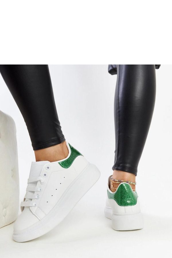 White Sport Shoes in Women`s Athletic Shoes, Trainers, Sneakers with Fabric and Heel Height