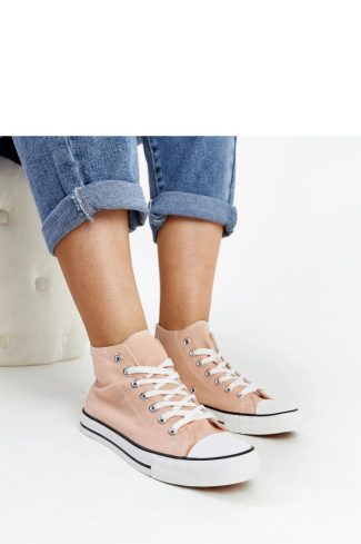 1061335 Pink Sneakers in Women`s Athletic Shoes, Trainers, Sneakers with Fabric and Heel Height