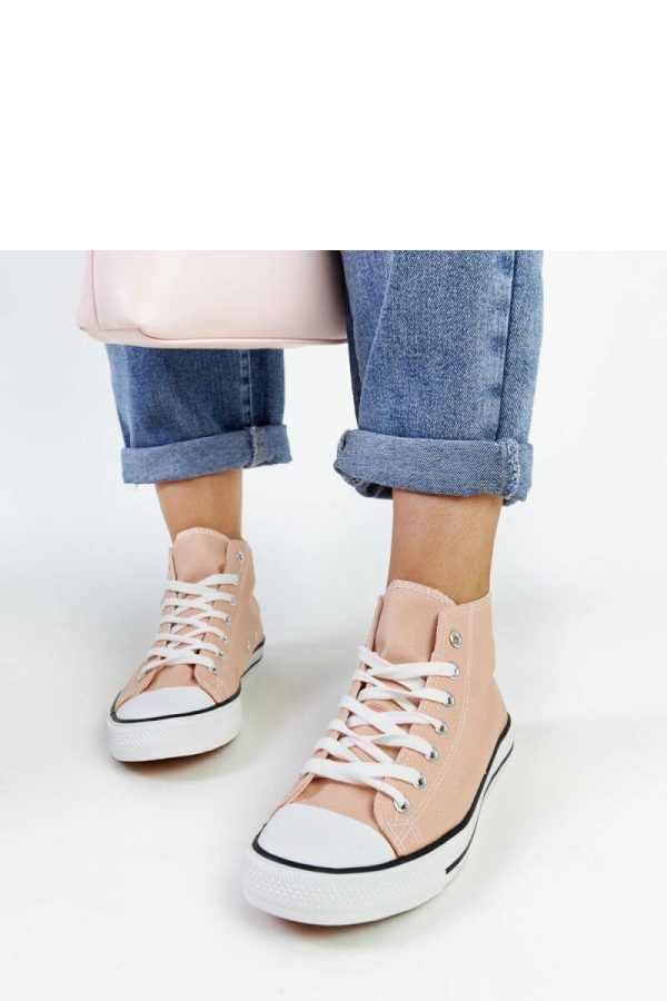 Pink Sneakers in Women`s Athletic Shoes, Trainers, Sneakers with Fabric and Heel Height